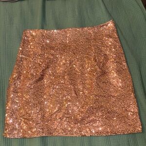 Cupshe Rose Gold sequin skirt